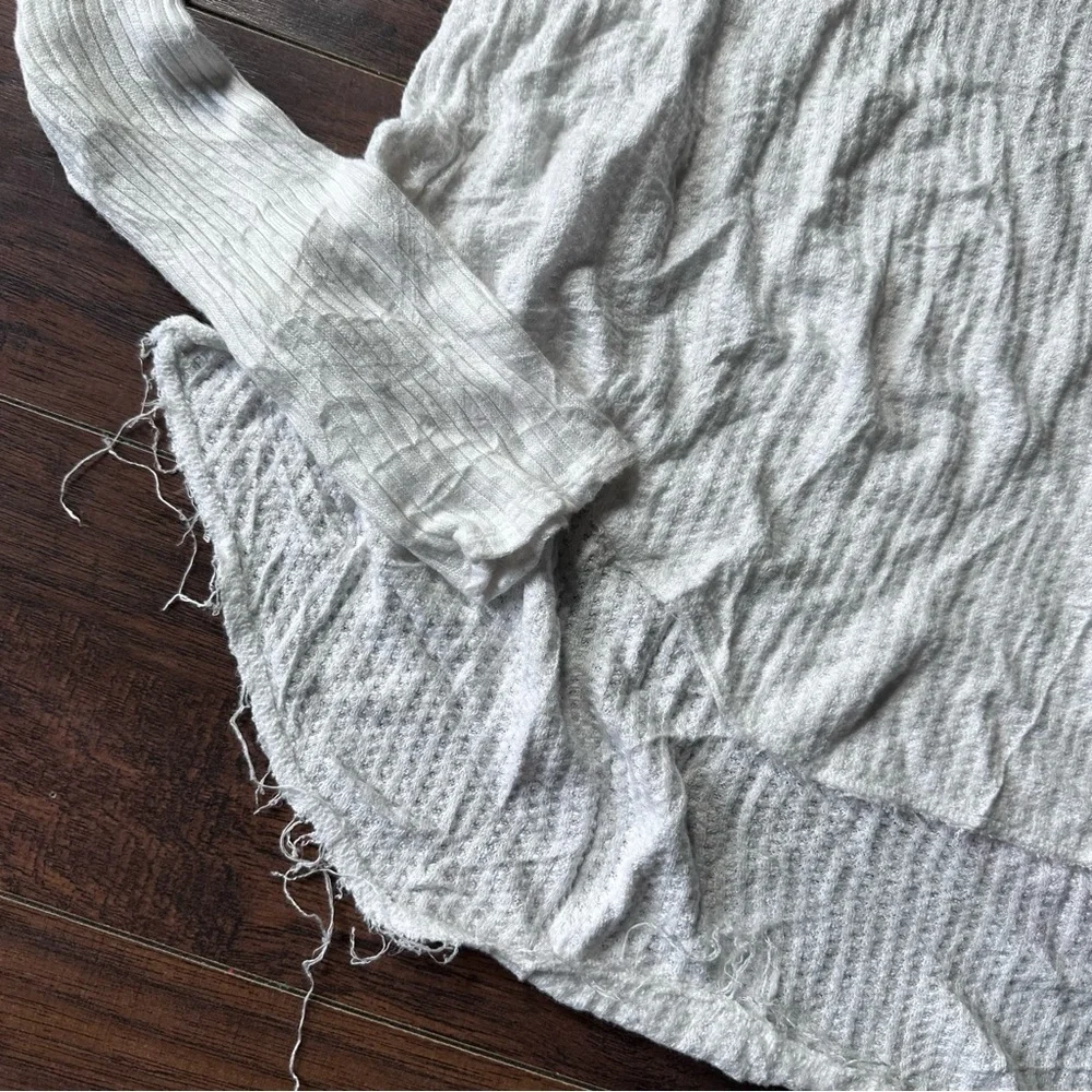 Free People White Thermal Cowl Neck Long Sleeve Tunic